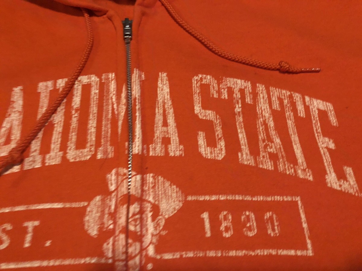 Oklahoma State Cowboys Faded Large Orange Champion Zip Up