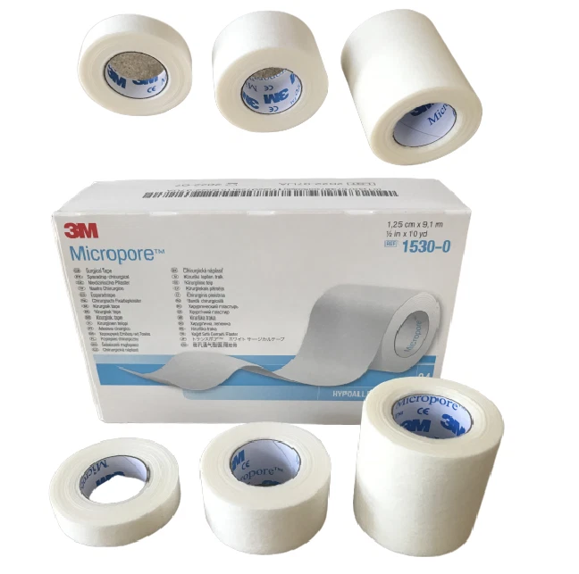 3M- Micropore Surgical Tape 1.25cm, 2.5cm, 5cm - Premium Quality - Eyelash Tape - Image 1 of 1