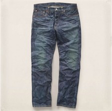 Ralph Lauren Double RRL Low Straight Still Water Japan Selvedge Denim Jeans 28