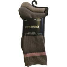 NEW Steve Madden Boot Socks 2 Pairs Pack Women's size 9-11 / Shoe 5-10 Brown