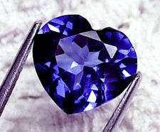 Loose Gemma Tanzanite Naturale Taglio a Cuore 9.40 KT Certificato Con Omaggio