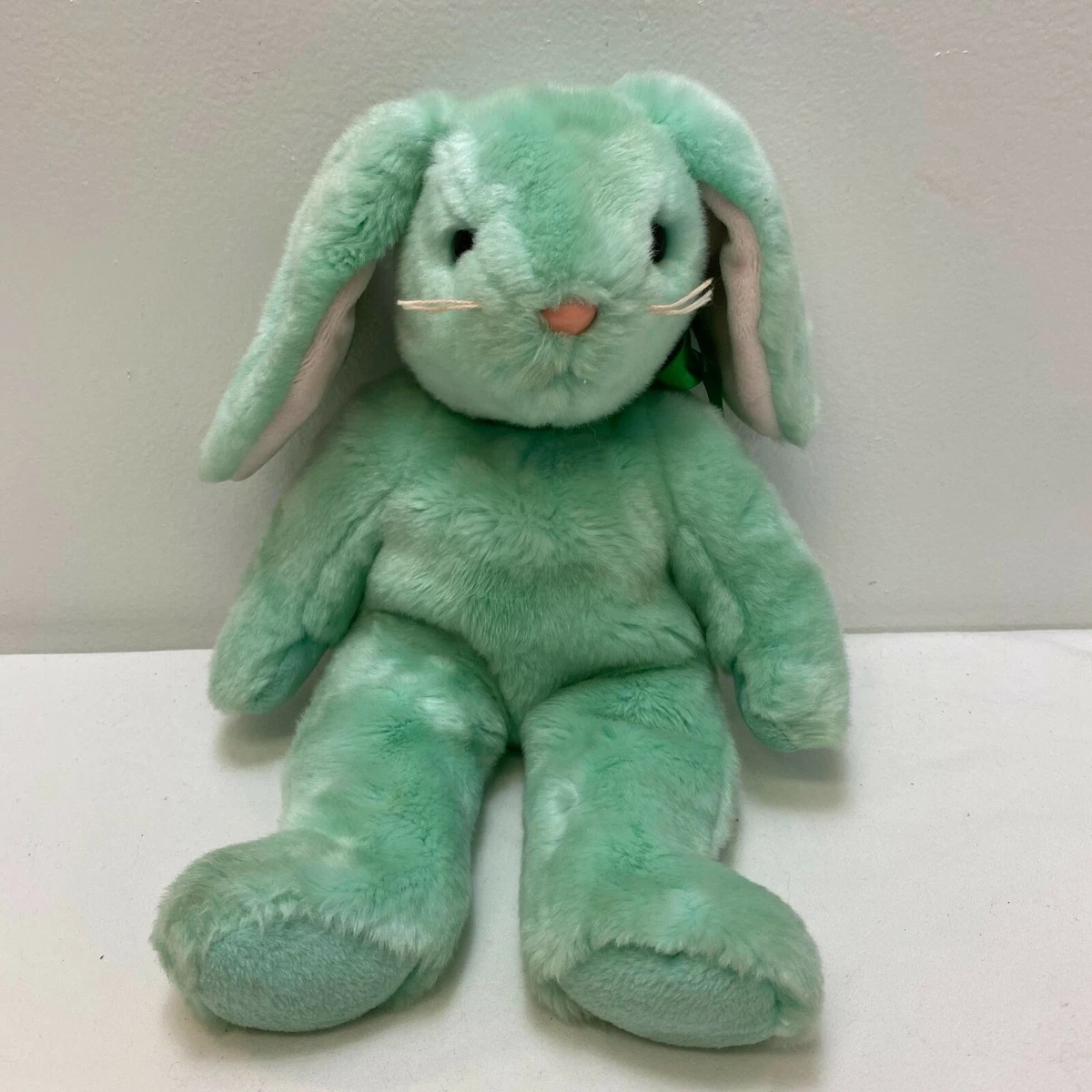 Ty Beanie Buddies Bunny Rabbit Plush Stuffed Animal Mint Green Teal Easter  Toy