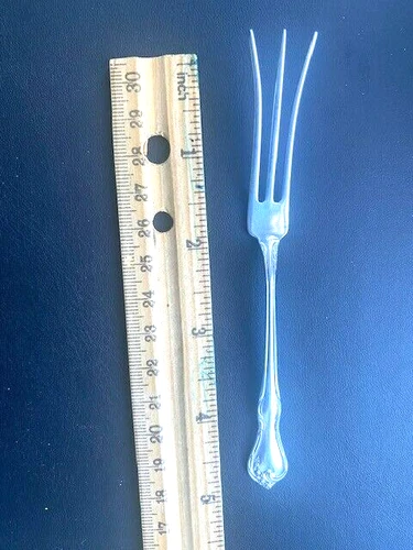 REED AND BARTON ''ROSE CASCADE'' 925 STERLING SILVER LEMON FORK