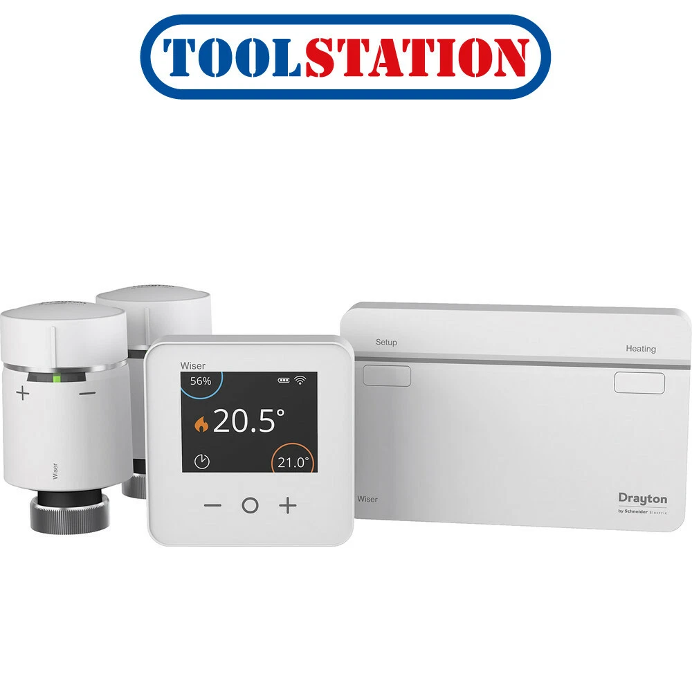 Drayton Wiser Smart Multi-zone Kit Kit 1 u0026amp; 2 Radiator Thermostats  5016254201709 | eBay