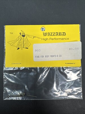 Rare NOS WIZZARD HIGH PERFORMANCE HO PARTS USA BO3 PINS FOR BODY MONTS-8 EA