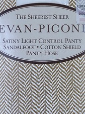 Evan-Picone Pantyhose Satiny Light Control Sandalfoot Paris white Medium