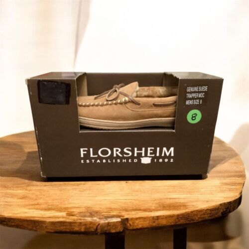 Florsheim Mens Genuine Suede Moccasin Slipper Size 8 M New price marked out Cozy
