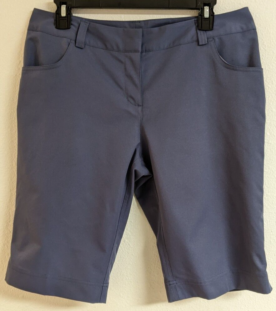 Women's ADIDAS CLIMALITE Light Blue Bermuda Golf Shorts Size