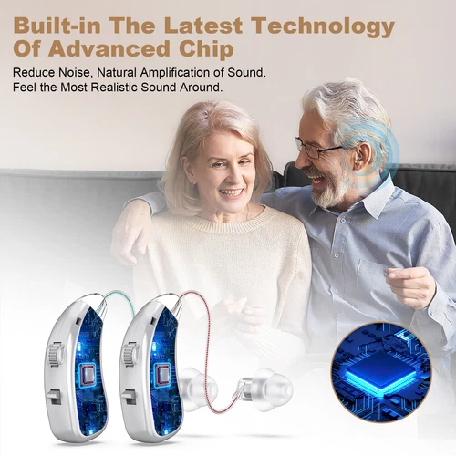 1 Pair Mini Hearing Aids With Rechargeable Case For Seniors with Hearing Loss - Picture 7 of 33