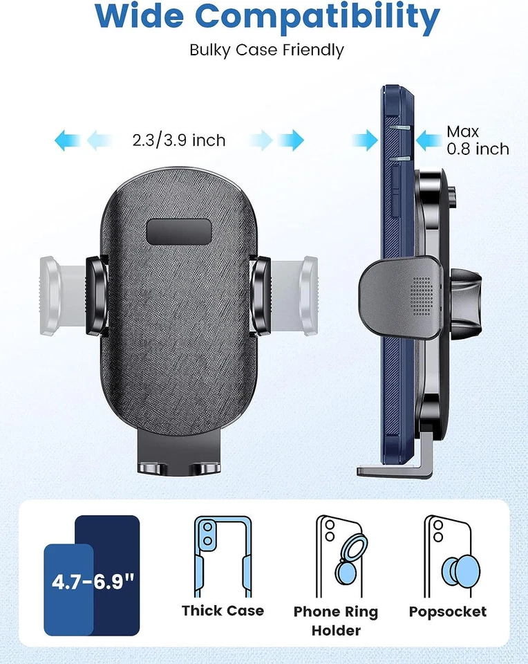 Universal Car Cell Phone Holder Air Vent Slot Mount For iPhone Samsung - Image 4 of 4