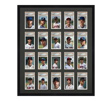 PSA Graded Card Frame Display Holds (20) Slabs Baseball, UV Protection optional