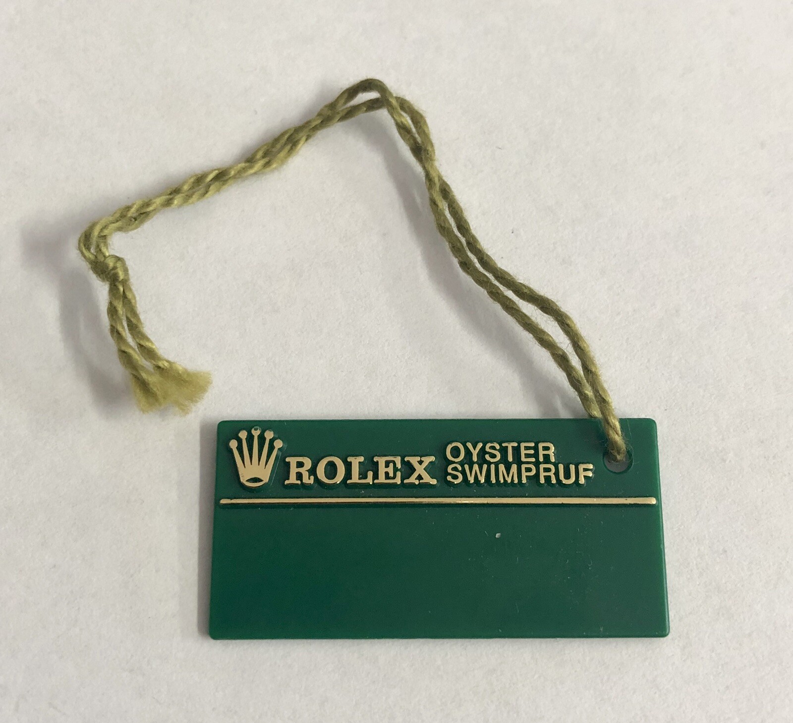 ROLEX Green Tag Hangtag Oyster Swimpruf X904754 SUBMARINER GMT EXPLORER 1991/92