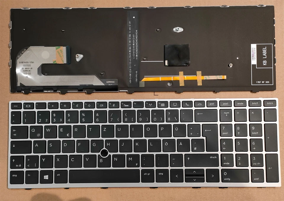 UNTERSCHIEDLICH Teclado original HP EliteBook 755 850 G5 G6 iluminación teclado retroiluminado DE