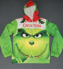 GRINCH Unisex Green Christmas hoodie Pullover Hooded with Pocket See Description