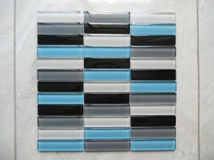 Crystal Glass Mosaic Tiles Kitchen Splash Feature Wall 4 Color
