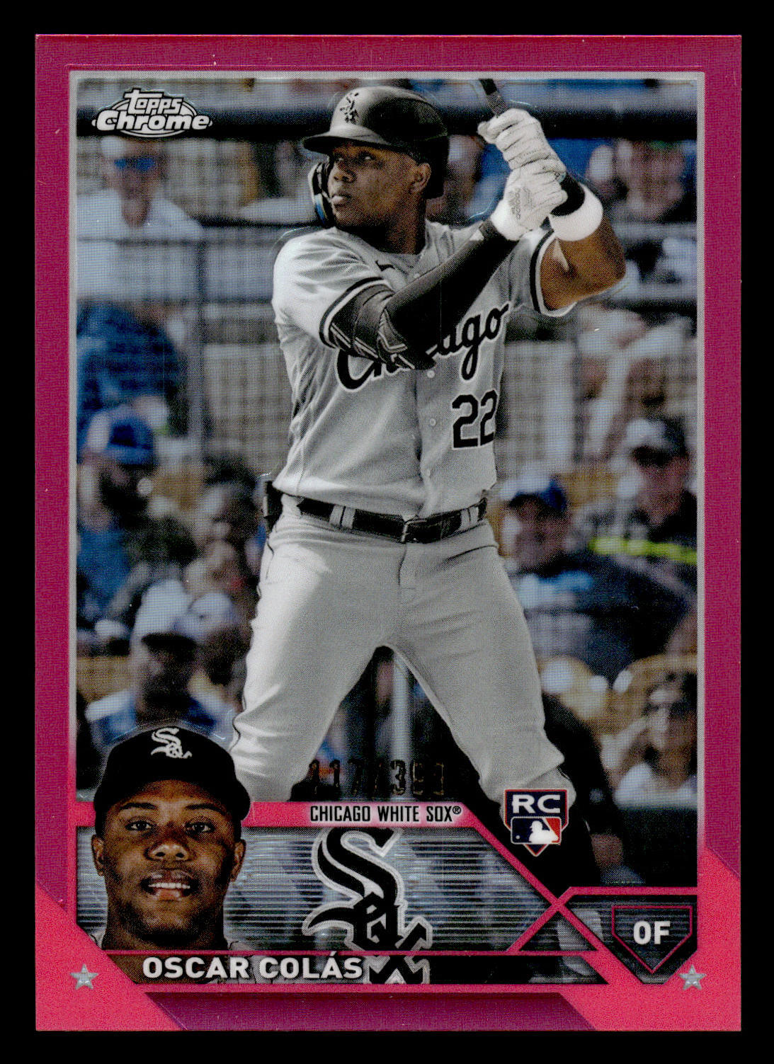 2023 Topps Chrome Oscar Colas RC Magenta Refractor /399 #145