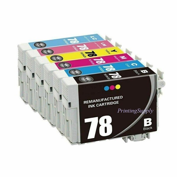 6PK 78 T0781 - T0786 Ink For Epson Stylus Photo R260 R280 R380 RX580 RX595 RX680