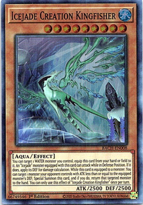 Icejade Creation Kingfisher - BACH-EN008 - Super Rare - 1. Auflage Yu-Gi-Oh! Sammelkarte