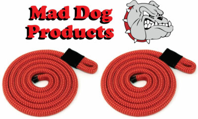 Red Double Braid Boating Fender Line - 1/2'' x 6' - Sold in Pairs