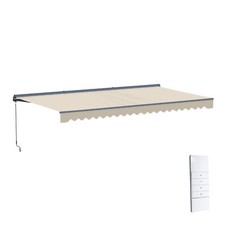 ALEKO Semi-Cassette Motorized LED Retractable...