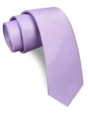 Lavender Lilac Ties for Men Solid Skinny Tie for Wedding 6cm Slim Light Purpl...