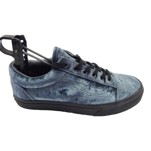 blue velvet vans shoes