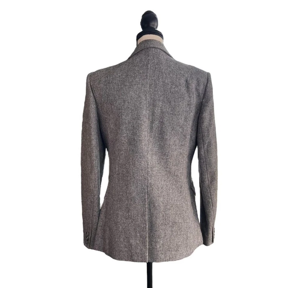 Abrigo Blazer Gris Mezcla Lana The Villager DE COLECCIÓN Grande Hecho en Unión Bolsillo Cuadrado Foto 3 de 4