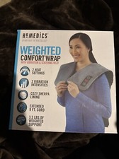 Homedics Weighted Comfort Wrap Vibration Soothing Heat Relax Blanket /Best gift