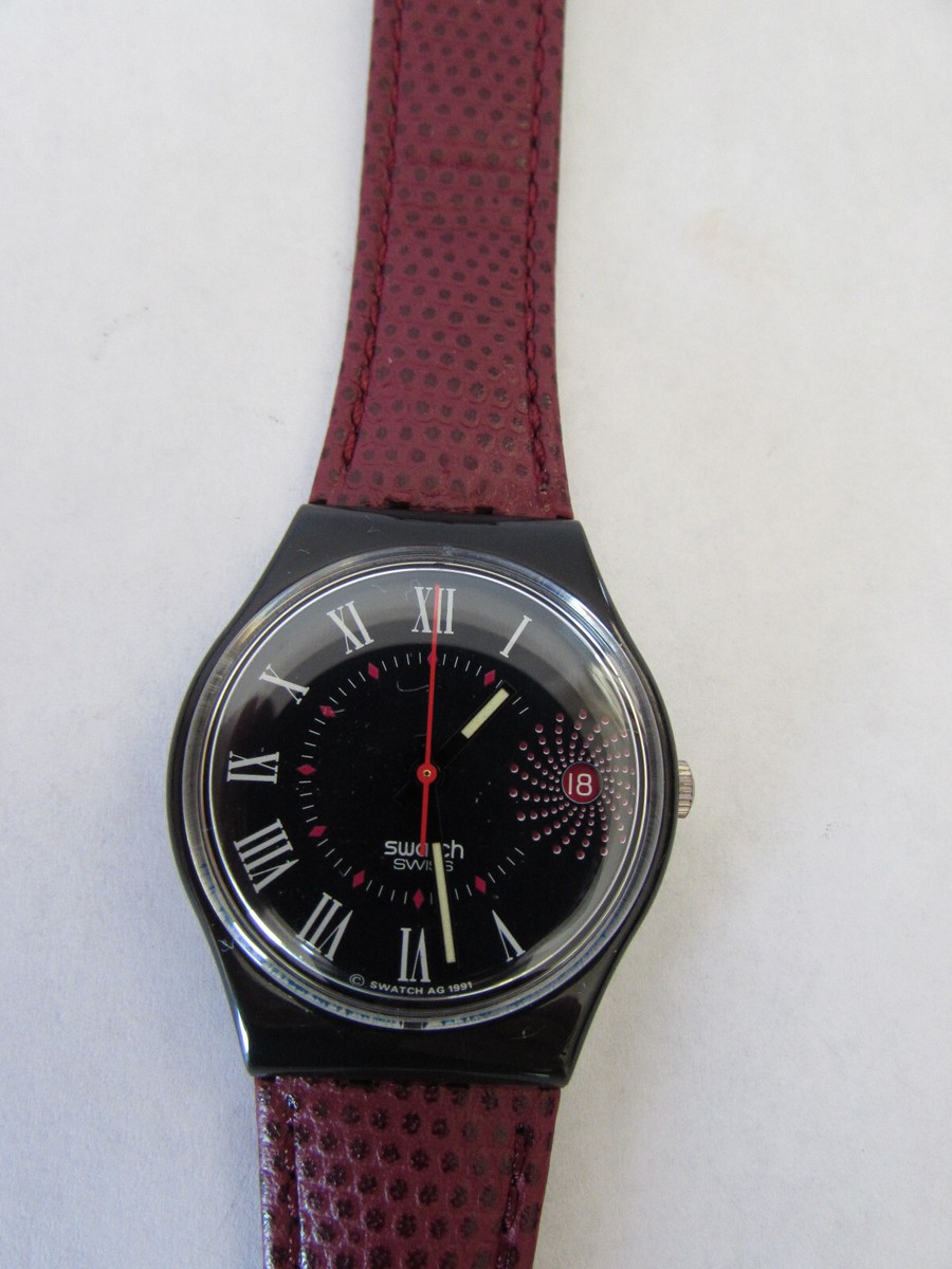 Swatch watch with leather band needs new battery Swatch | Accessories | Swatch Watch With Leather Band Needs  main image 2