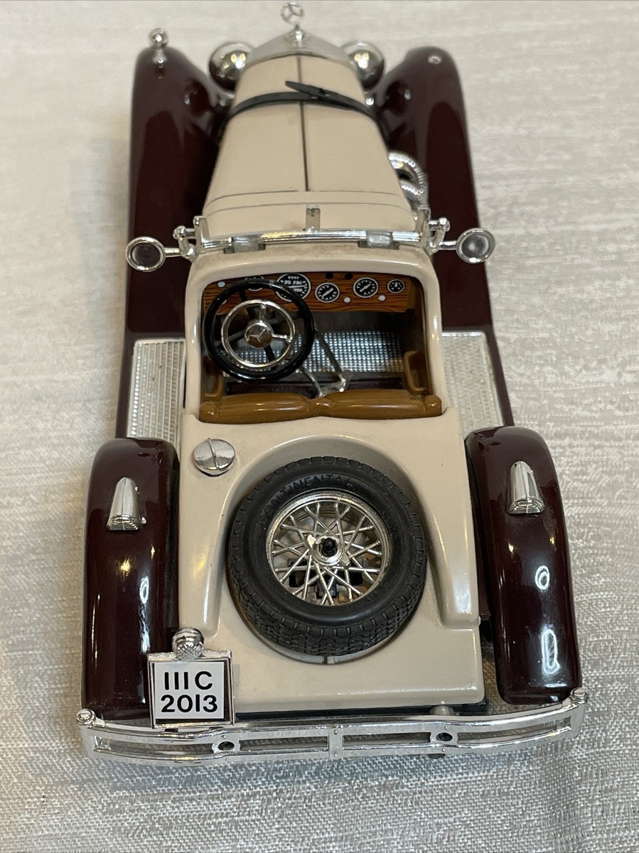 シュコー MERCEDES TYP SSK 1928 ヴィンテージミニカー Bburago Mercedes Benz SSK 1928, Red Black Model Car, Die