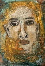 Original Cold Wax/acrylic Outsider Art 5x7 painting - “Tomorrow Is Another Day”