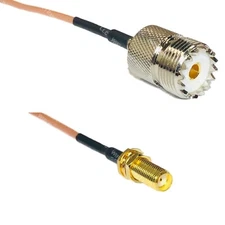 RG316 SO239 UHF Female to SMA Female Long RF Cable Rapid-SHIP LOT