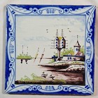 Antique Delft tile - ca 1890 - Dovecote