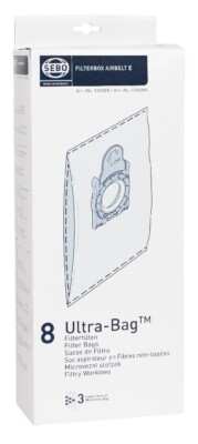 SEBO Filterbox 8300 für Airbelt E, 8 Ultra-Bag Filtertüten Asthmatiker geeignet