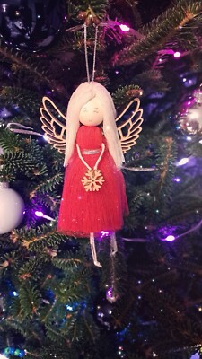 Christmas Angel Guardian Handmade Gift Toy Ornament Craft
