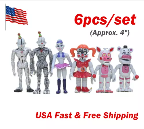 6pc SET Five Nights At Freddy's FNAF Freddy Action Figure 6inch Party Toys