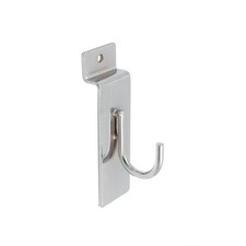 SSWBasics Chrome Display Hook for Slatwall - Pack of 50 - Slatwall Accessories