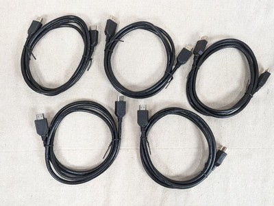 Hotron High-Speed HDMI Cables Type-A 5ft Black Lot of 5 Open Box FREE SHIPPING