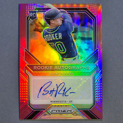2021 Panini Prizm Rookie Auto Pink Prizm #d/50 Brent Rooker #RA-BR Auto RC