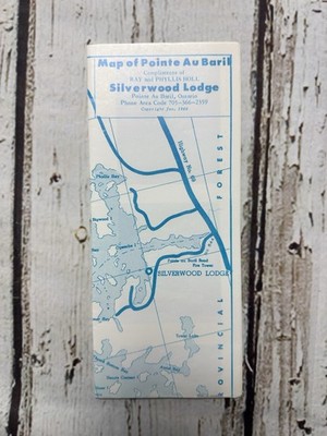 VTG Silverwood Lodge Pointe Au Baril Ontario Map Room Rates Guest Info Brochure