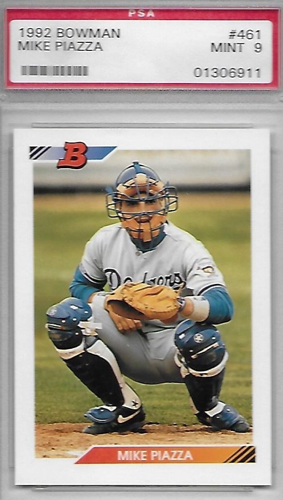 1992 Bowman #461 Mike Piazza - Rookie Card - PSA 9 MINT