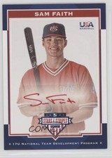 2017 Panini USA Baseball Stars & Stripes Red Ink 3/10 Sam Faith #24 Auto 0w8