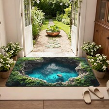 Optical Illusion Rug 3D Optical Illusion Door Mat Terrace Porch Entrance Pad NEW