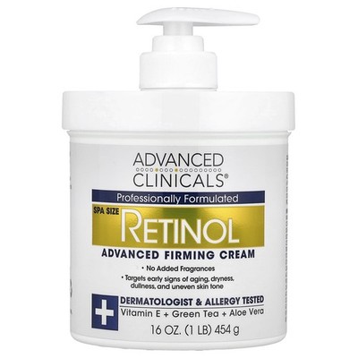 Advanced Clinicals, Retinol, Advanced Straffende Creme, 16 oz (454 g)