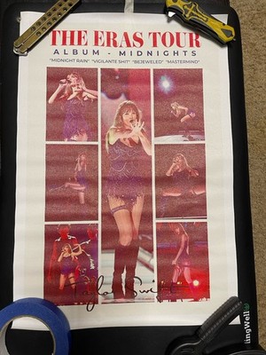Taylor Swift Eras Your 12x18  Canvas Poster Midnights Album Rain Mastermind