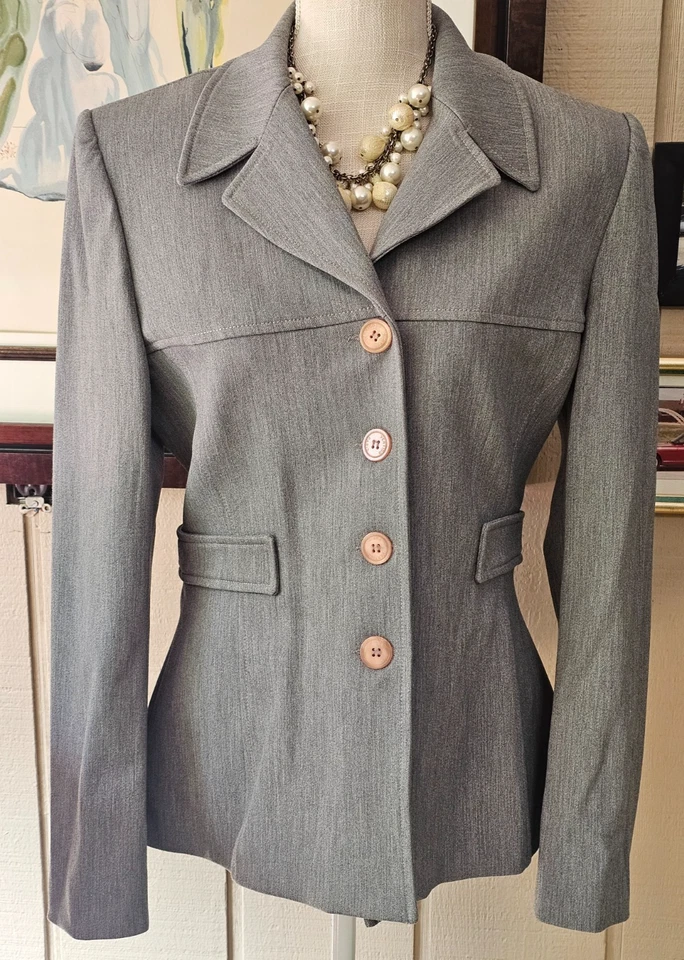 Vertigo Париж сделано во Франции большой лацкан стильная куртка размер 10 - Изображение 3 из 4