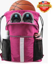 Drawstring Backpack Bag with Shoe Compartment...