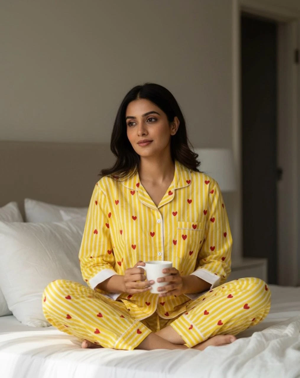 Comfortable Muslin PJ Set Hand Print Flower Nightwear Cozy Sleepwear for Women!!
Opens in a new wind