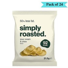 Simply Roasted Sour Cream & Chive Crisps - Pack of 24 (21.5g each)