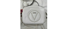 Valentino by Mario Valentino Mia studded white leather crossbody bag